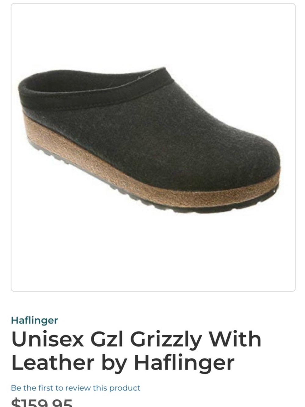 Haflinger Black Wool Slip-On Clog